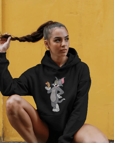 Tom & Jerry Hoodie – Classic Cartoon Graphic Pullover