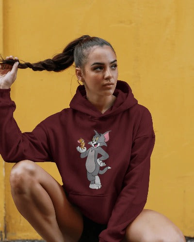 Tom & Jerry Hoodie – Classic Cartoon Graphic Pullover